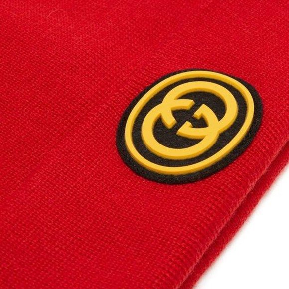 Gucci NY Yankees Embroidered Wool Beanie in Red NEW W TAGS - Picture 4 of 9